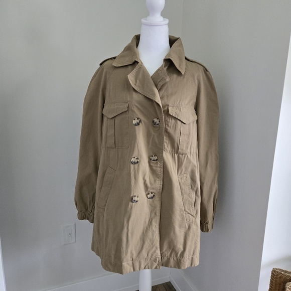 Loft Women's Medium Tan Double-Breasted Jacket - Picture 1 of 15